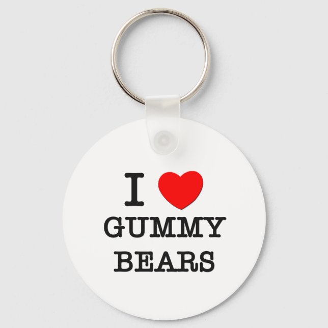 I Love Gummy Bears Key Ring (Front)