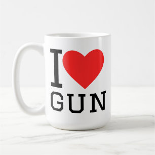I love gun coffee mug