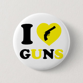 I Love Guns 6 Cm Round Badge