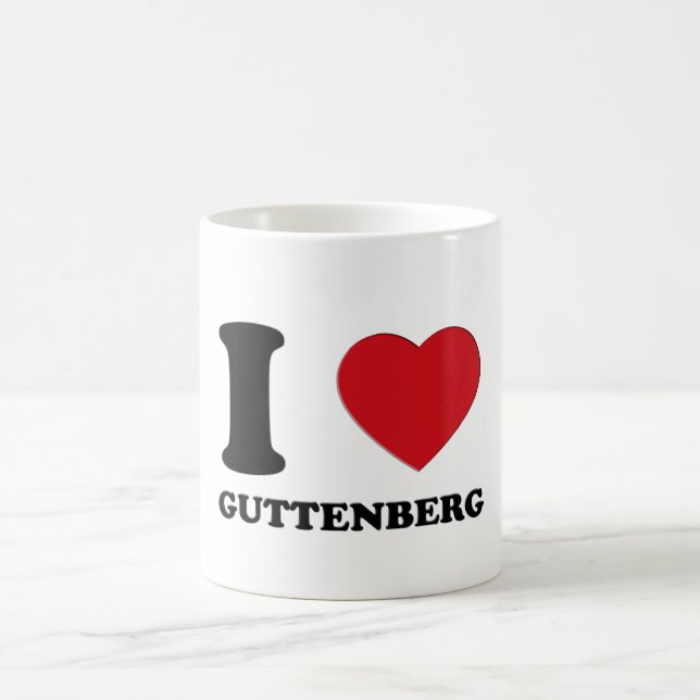 I LOVE GUTTENBERG COFFEE MUG (Center)