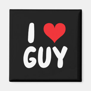 I Love Guy - Heart - Name Magnet