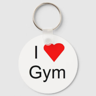 I love gym key ring