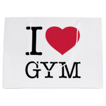I LOVE GYM LARGE GIFT BAG