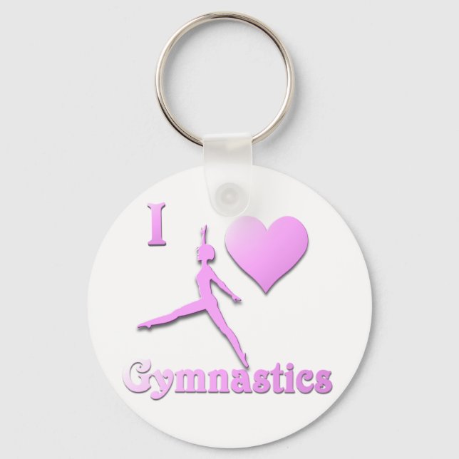 i love gymnastics #6 key ring (Front)