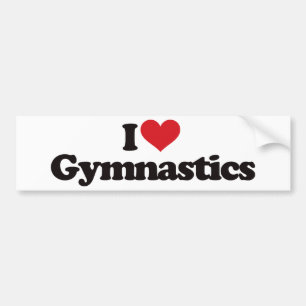 I Love Gymnastics Bumper Sticker