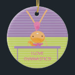 I LOVE GYMNASTICS Christmas Ornament<br><div class="desc">This super cute keepsake ornament is totally customisable by you. Change the template text or order as shown. If you need help or have something else in mind,  just click on the contact link to send the designer a personal detailed message.</div>