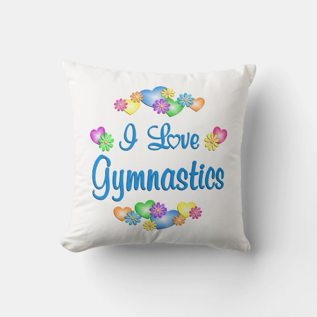 I Love Gymnastics Cushion (Front)