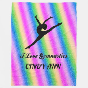 I LOVE GYMNASTICS FLEECE BLANKET! BLANKET