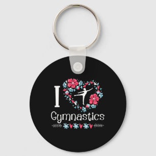 I Love Gymnastics - Gymnast Acrobatic Tumbling Che Key Ring