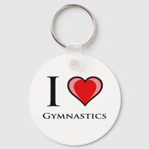 I Love Gymnastics Key Ring