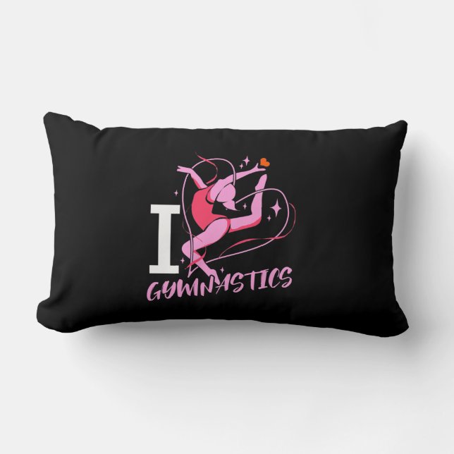 I Love Gymnastics Lumbar Cushion (Front)