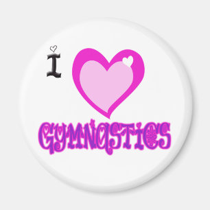 I Love GYMNASTICS Magnet
