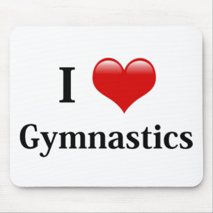 I Love Gymnastics Mouse Pad