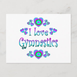 I Love Gymnastics Postcard