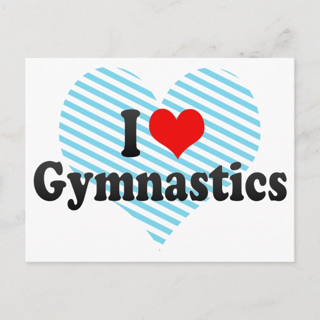 I Love Gymnastics Postcard (Front)