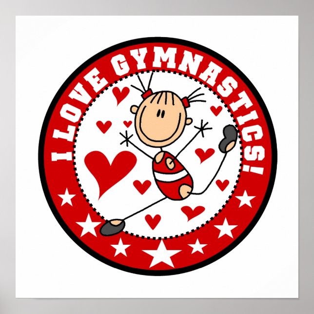 I Love Gymnastics Poster (Front)
