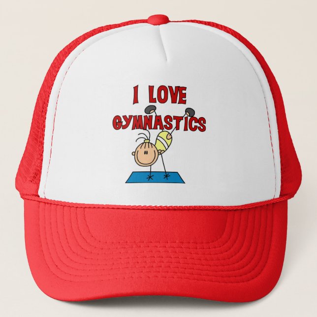 I Love Gymnastics Trucker Hat (Front)