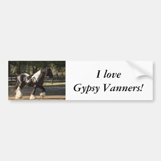 I love Gypsy Vanners bumper sticker! Sticker (Front)