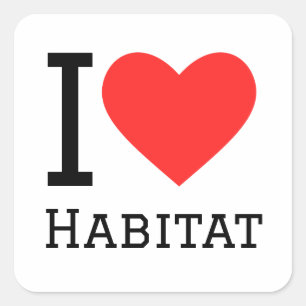 I love habitat square sticker