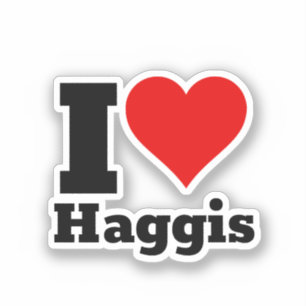 I Love Haggis Square Sticker