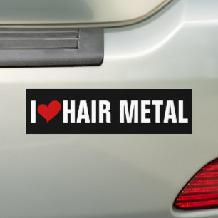 I Love Hair Metal Bumper Sticker