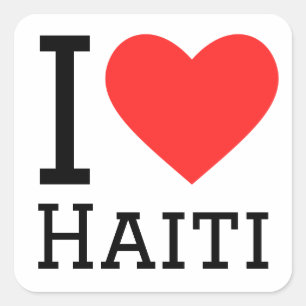 I love Haiti Square Sticker