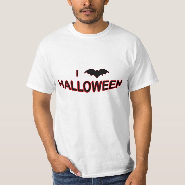 I Love Halloween (BAT)  T-Shirt (Front)