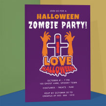 I Love Halloween Creepy Zombie Hands Party