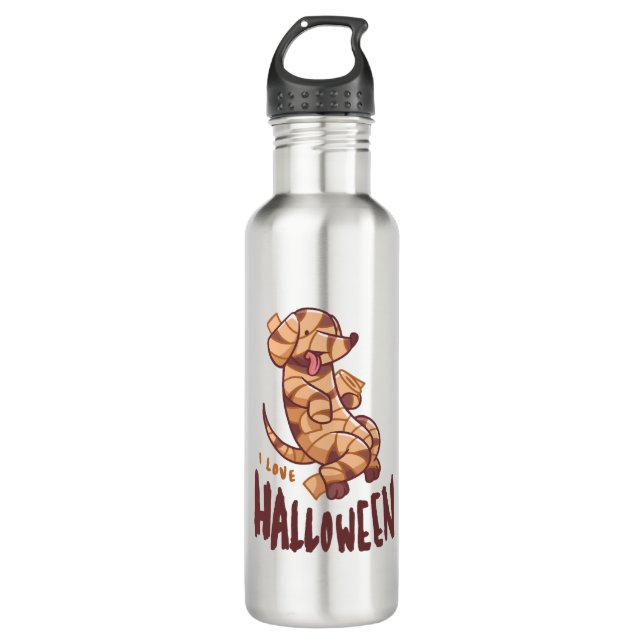 I Love Halloween - Dog Mummy 710 Ml Water Bottle (Front)