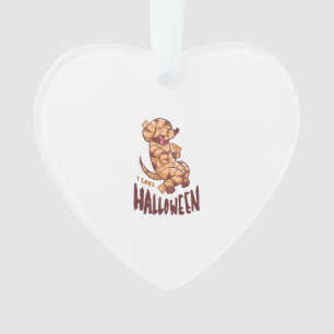 I Love Halloween - Dog Mummy Ornament