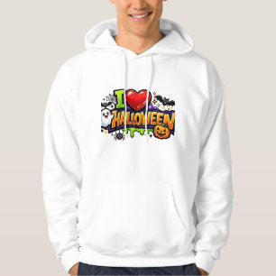 I Love Halloween Pop Culture Graphic Hoodie