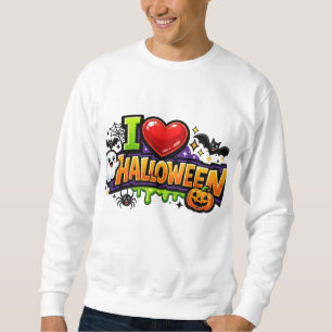 I Love Halloween Pop Culture Graphic Sweatshirt