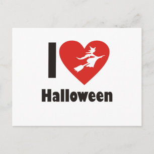 I Love Halloween Postcard