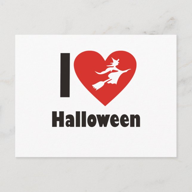 I Love Halloween Postcard (Front)