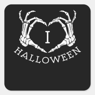 I Love Halloween Square Sticker