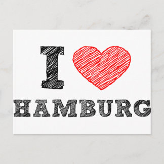 I love Hamburg Postcard