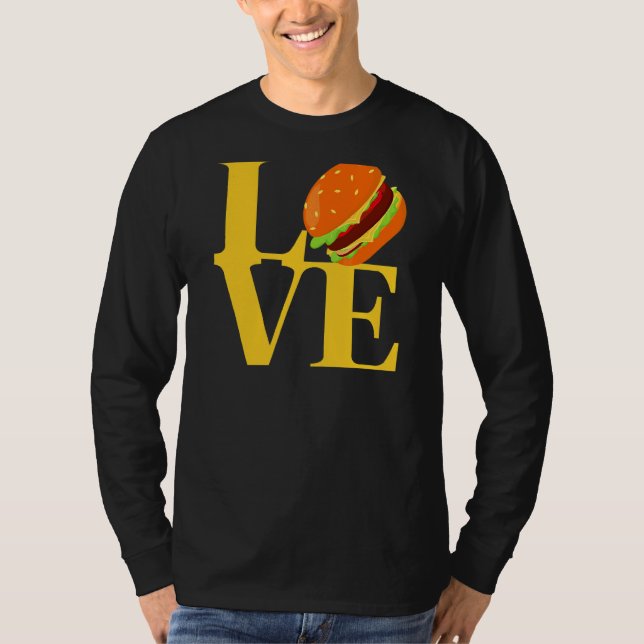 I Love Hamburgers  Best Tasty Cheeseburger Slider  T-Shirt (Front)