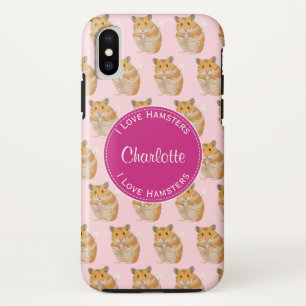 I love Hamsters Pink Hamster Pattern Case-Mate iPhone Case
