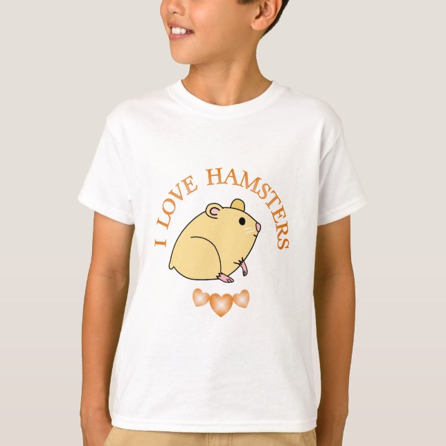 I Love Hamsters T-Shirt (Front)