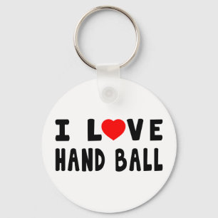I Love Hand Ball Key Ring