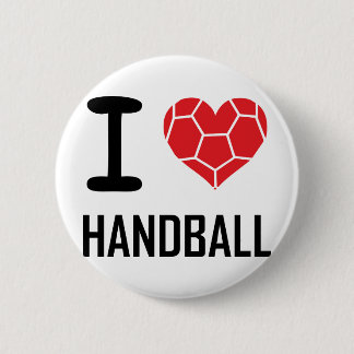 I love handball 6 cm round badge