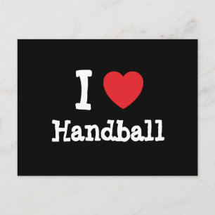 I love Handball heart custom personalised Postcard