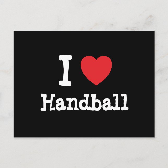 I love Handball heart custom personalised Postcard (Front)