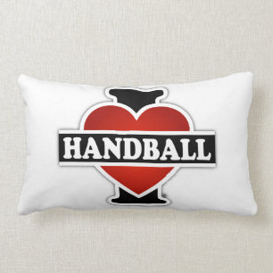I Love Handball Lumbar Cushion