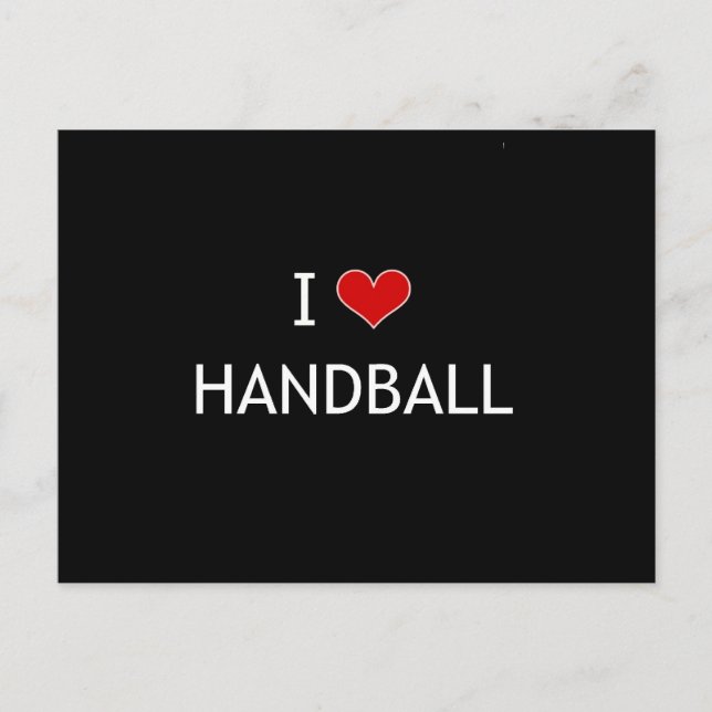 I Love Handball Postcard (Front)