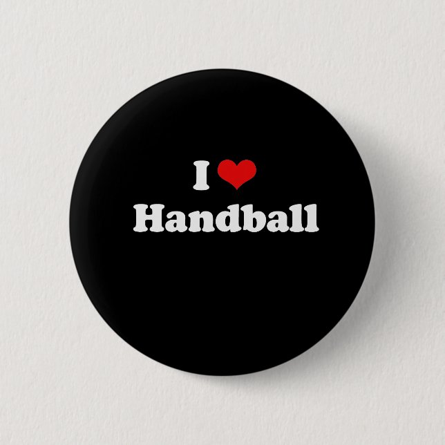 I Love Handball Tshirt 6 Cm Round Badge (Front)