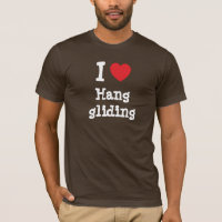 I love Hang gliding heart custom personalised