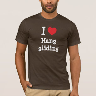 I love Hang gliding heart custom personalised T-Shirt