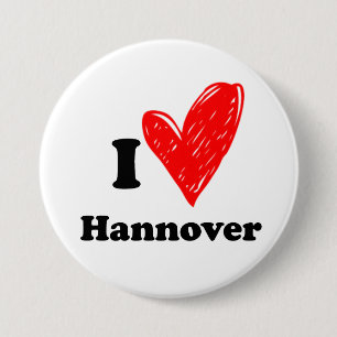 I love Hannover 7.5 Cm Round Badge