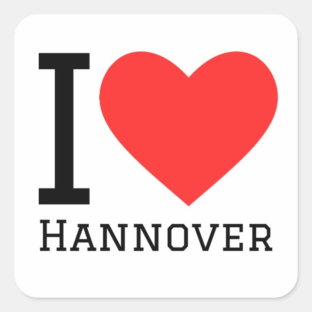 I love hannover  square sticker (Front)